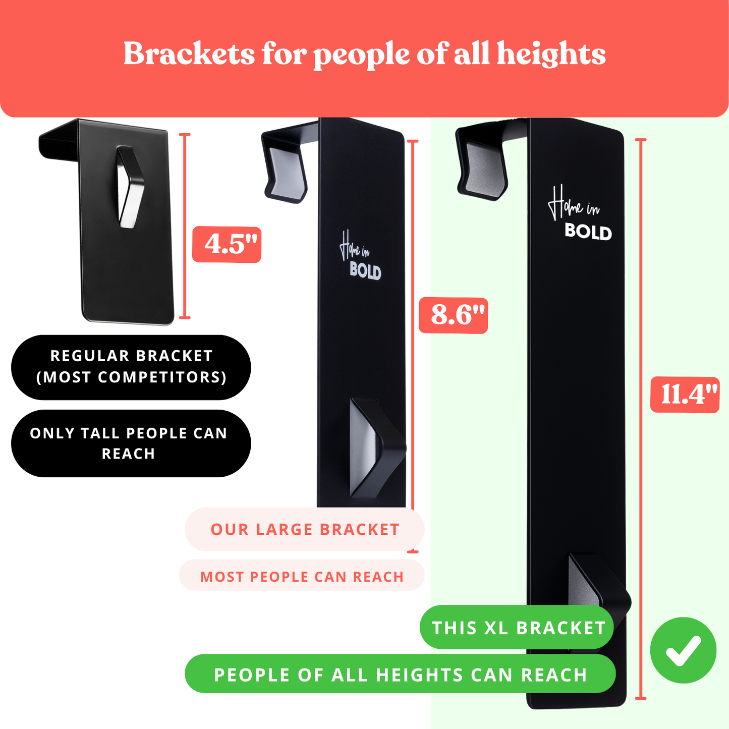 Extra Large Lock Box Door Mount Bracket-Over The Door Mounted Lockbox Bracket-Over The Door Lockbox Hook