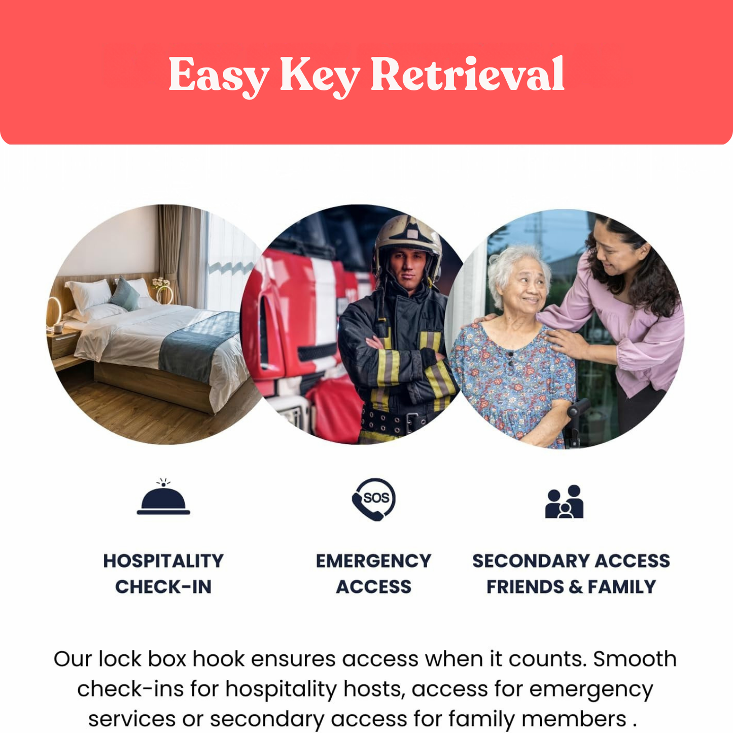 Extra Large Lock Box Door Mount Bracket-Over The Door Mounted Lockbox Bracket-Over The Door Lockbox Hook