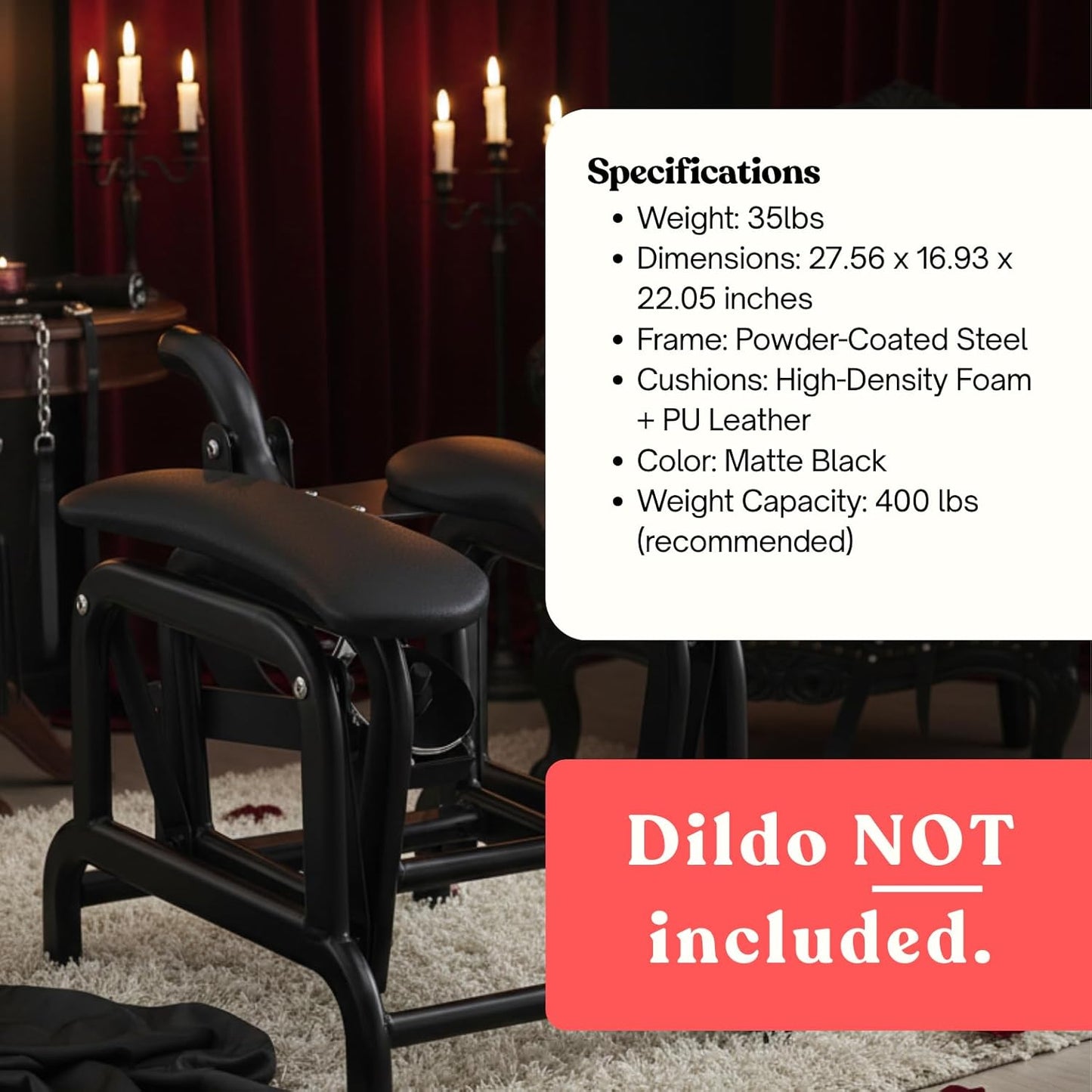 ROCKSTAR - Adult Rocking Chair - Get Cocky with a Dildo Chair Built for Rocking Chair Sex - Handle-Controlled Motion MyHomeinBold