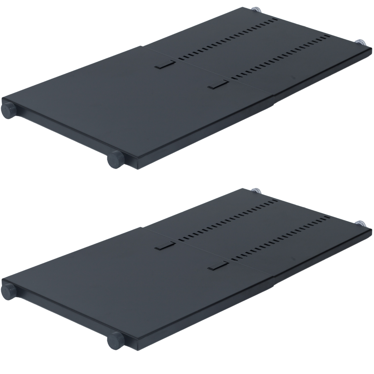 Adjustable Locker Organizer | METAL Locker Shelf - Black 2-Pack (PATENT PENDING)