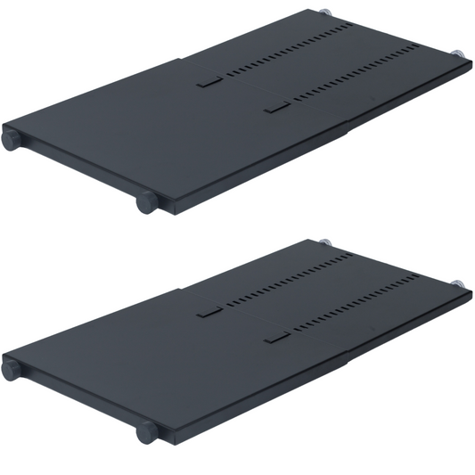 2-Pack Metal Adjustable Shelf-Heavy Duty Powder-Coated Steel Organizer for School & Gym