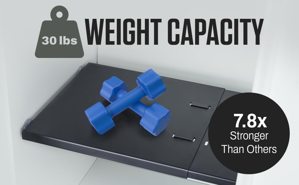 Metal Adjustable Locker Shelf-Heavy Duty Powder-Coated Steel Locker Organizer for School & Gym (Matte Black)