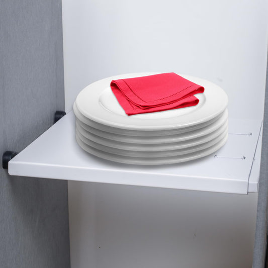 Heavy-Duty Adjustable Cabinet Shelf Organizer-(Eggshell White) (11''-18'')