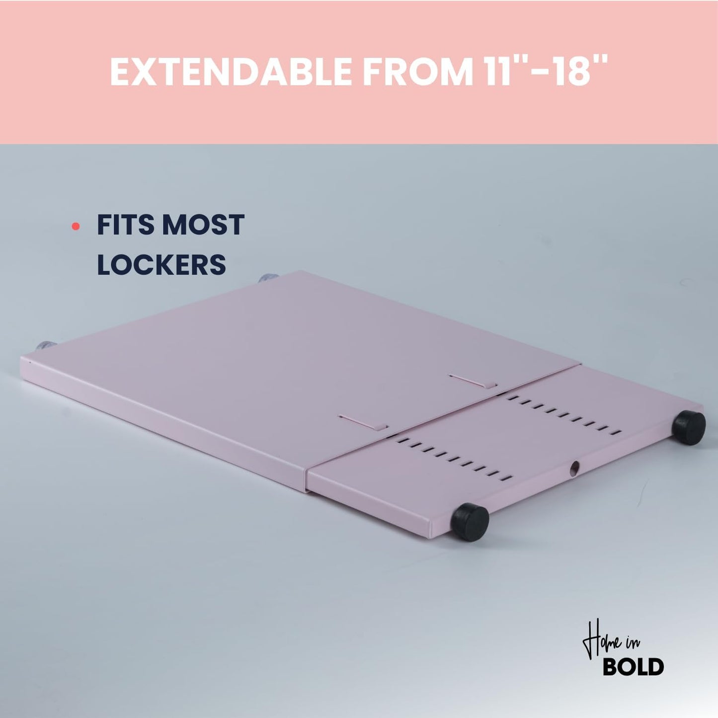 Adjustable Locker Organizer | METAL Locker Shelf - (PATENT PENDING) PINK
