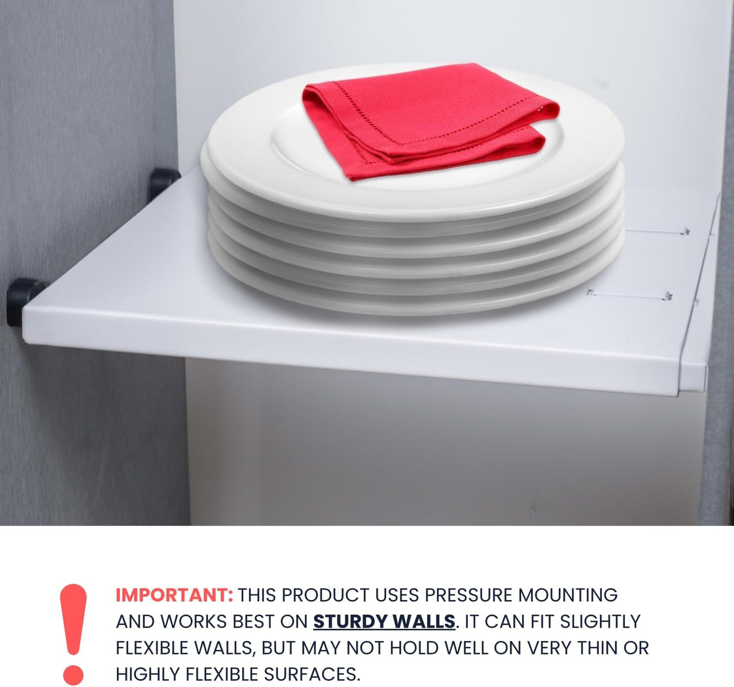 2-Pack Metal Adjustable Locker Shelf-Heavy-Duty Locker Divider (Eggshell White)