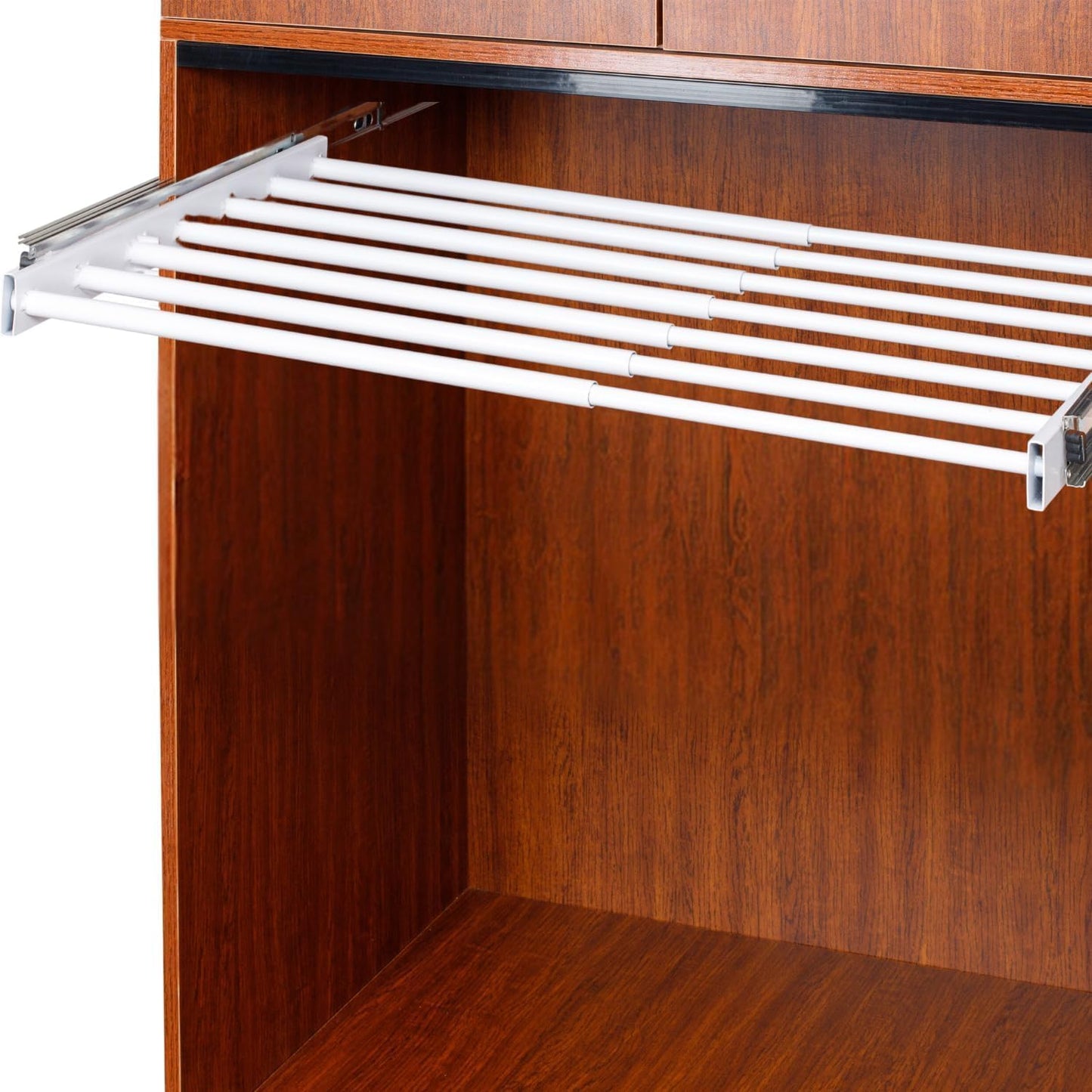 Space Saving Under Cabinet Drying Rack-Hidden Drying Rack for Laundry, 21"-32" Expandable