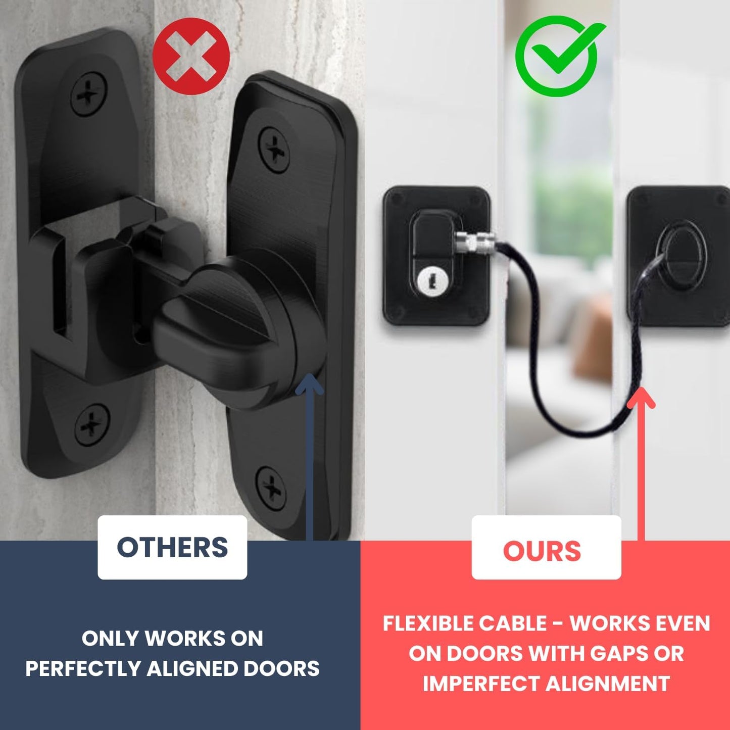 Sliding Barn Door Lock with Key Exterior - Contemporary Entrance Barn Door Key Lock