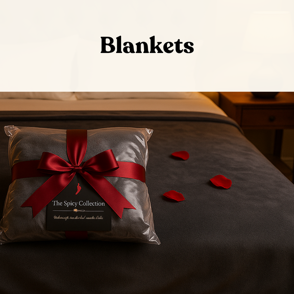 Soft waterproof blanket layered on a bed for mess-free period sex prep