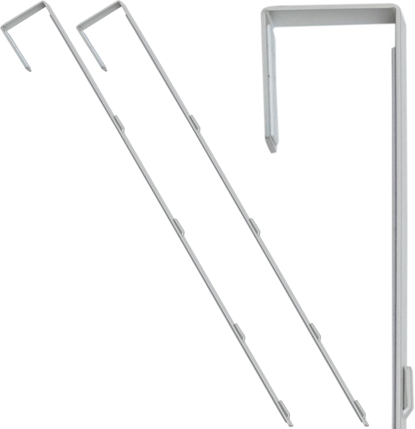 14.5'' Over-The-Door Mirror Hanger Set with Mounting Lips (White)