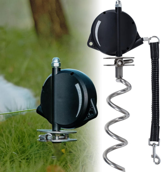 Heavy-Duty Retractable Dog Tie Out Cable-The Ultimate Dog Line for Outside
