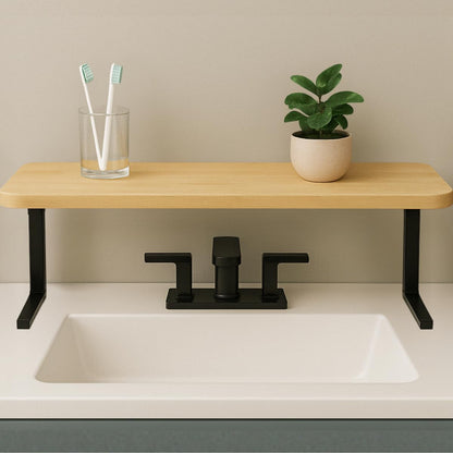 Over The Sink Shelf for Tall Faucet - Space-Saving Bathroom Over Faucet Organizer, 30” L 6.25” W 9.25” H [Waterproof]