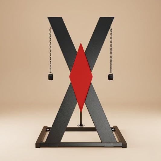 X-Position (Home in Bold)-St Andrews Cross Adult Furniture Furniture for Roleplay-Heavy-Duty Adjustable X Cross