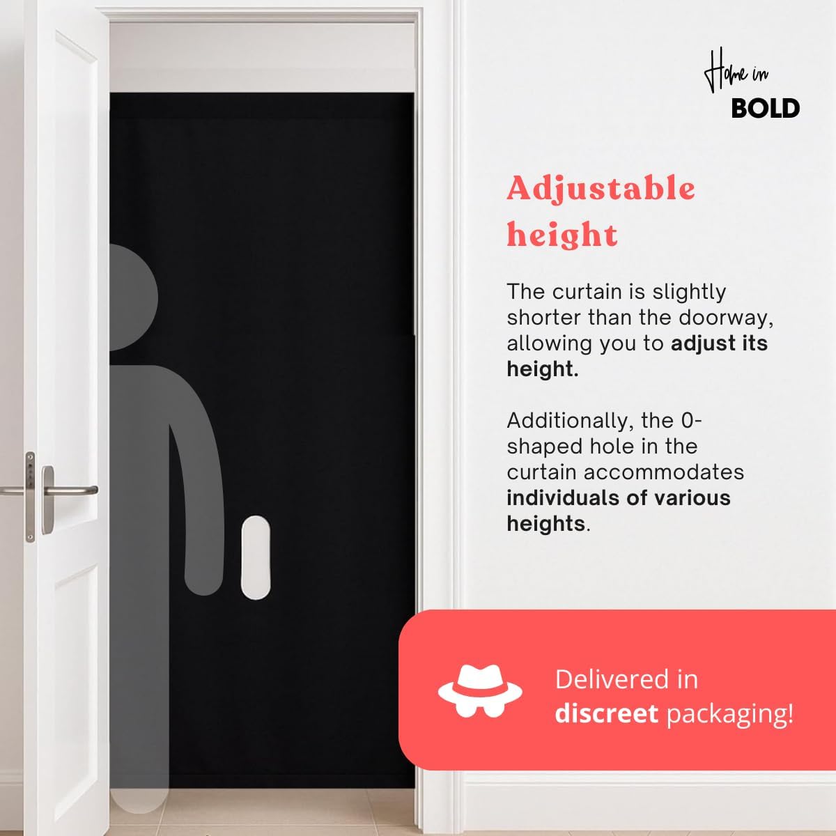 Glory Hole Wall-Gloryhole Kit Doorway- Portable Glory Hole Curtain Kit-Mounts in 1 Minute-Fits Most Doorways 28-32’’