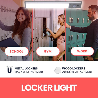 School Locker Light Magnetic, Rechargeable White Locker Lights for Girls, Wireless Motion Sensor Light Indoor