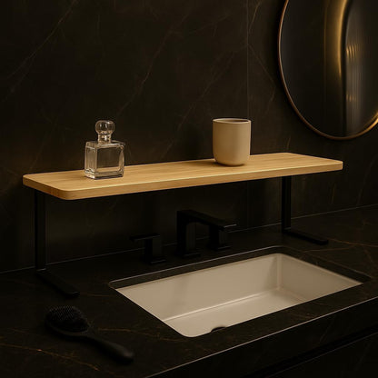 Over The Sink Shelf for Tall Faucet - Space-Saving Bathroom Over Faucet Organizer, 30” L 6.25” W 9.25” H [Waterproof]