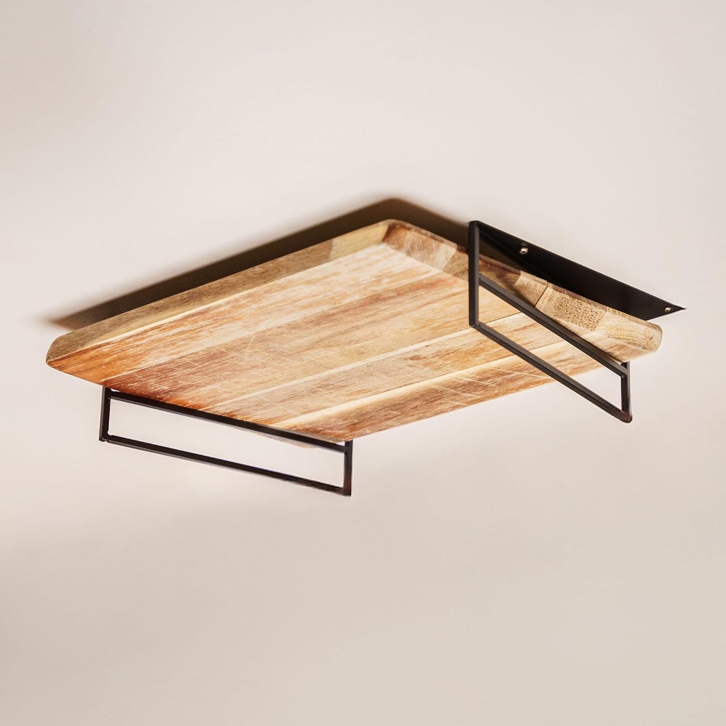 Under Cabinet Cutting Board Holder-2 Layer Metal Cutting Board Rack-Heavy Duty Vertical Horizontal Cutting Board
