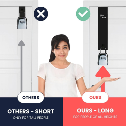 Extra Large Lock Box Door Mount Bracket-Over The Door Mounted Lockbox Bracket-Over The Door Lockbox Hook