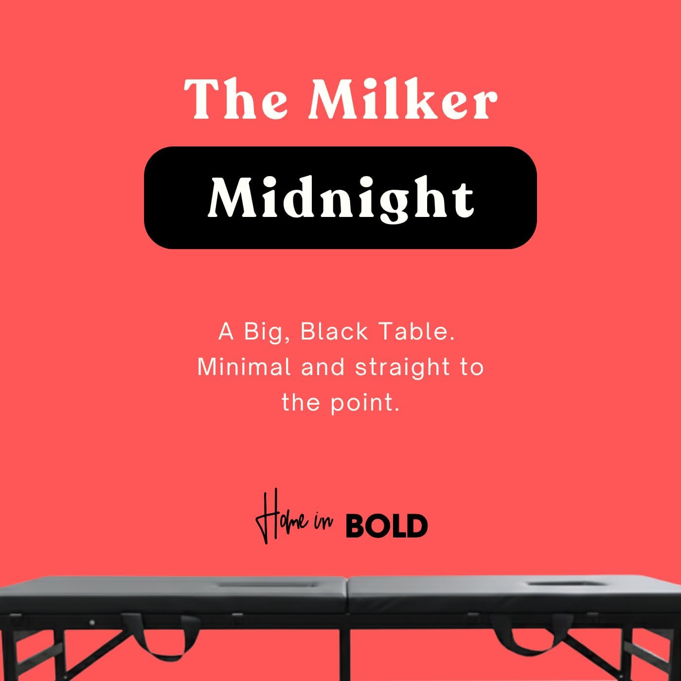 Milking Table with Big Glory Hole 'The Milker: Black'-Massage Table with Hole for Men-UNOBSTRUCTED Access-BDSM Sex Furniture for Men