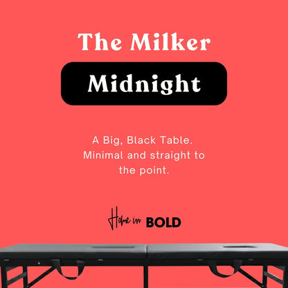 Milking Table with Big Glory Hole 'The Milker: Black'-Massage Table with Hole for Men-UNOBSTRUCTED Access-BDSM Sex Furniture for Men