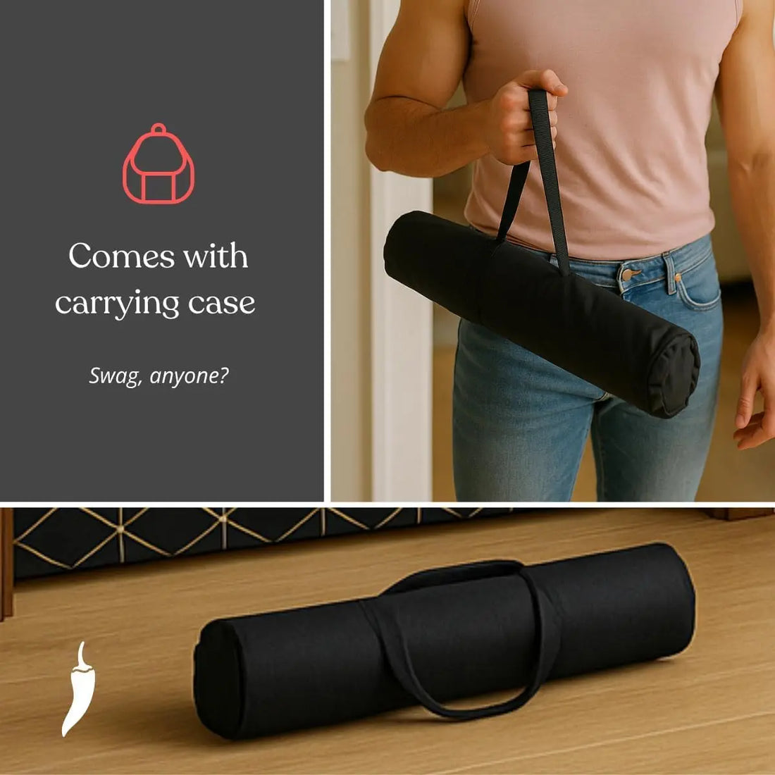GLORY ROYALE - Portable Glory Hole Wall Kit Luxury Design & Carry CASE - Adjustable Tension Rod Mount for Doorways Home in Bold