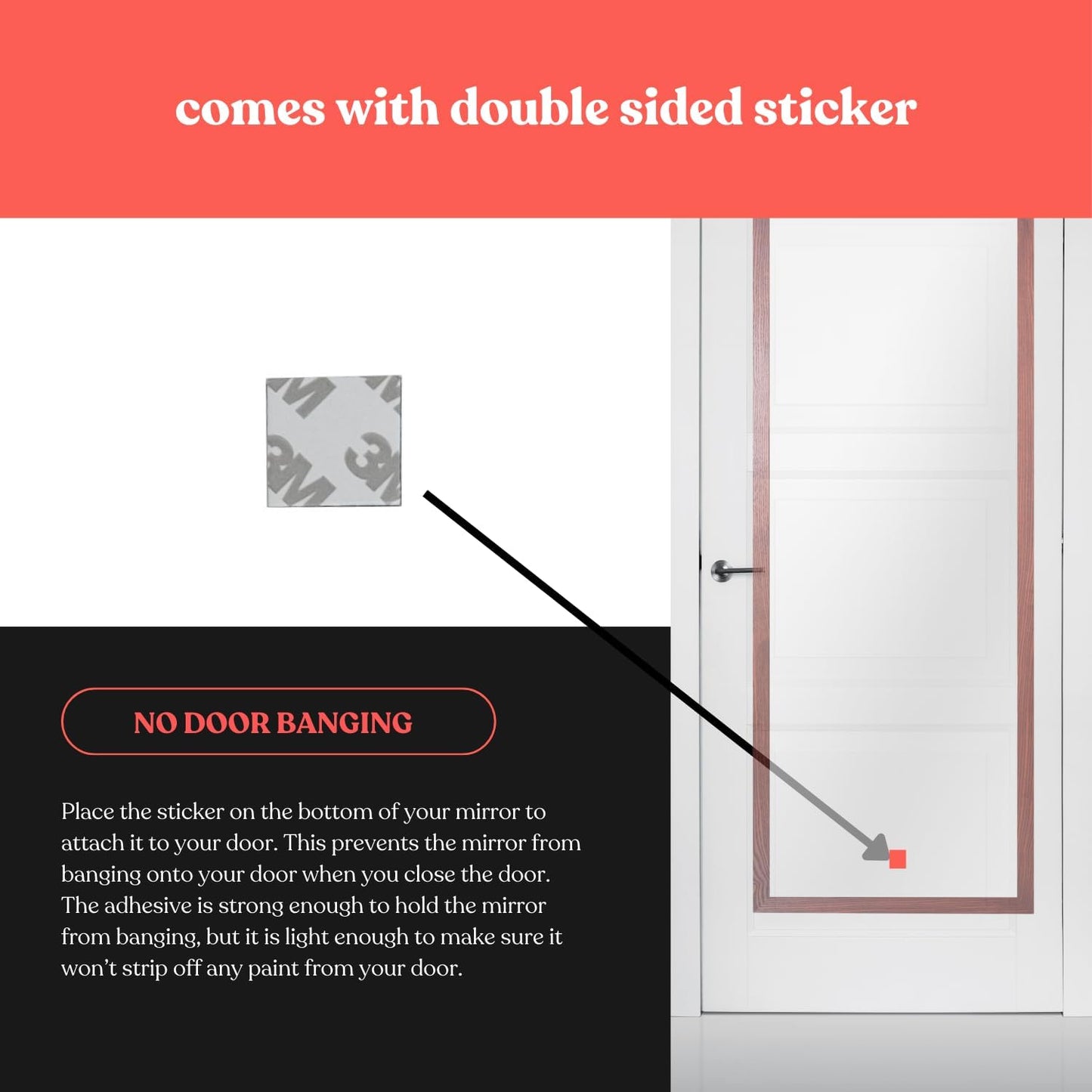 [Heavy Duty] Over-The-Door Mirror Hanger-Adjustable 14.5-inch Door Mirror Hanger Set with Protective Lining-Over The Hooks 1.5'' Door Depth (Gold)