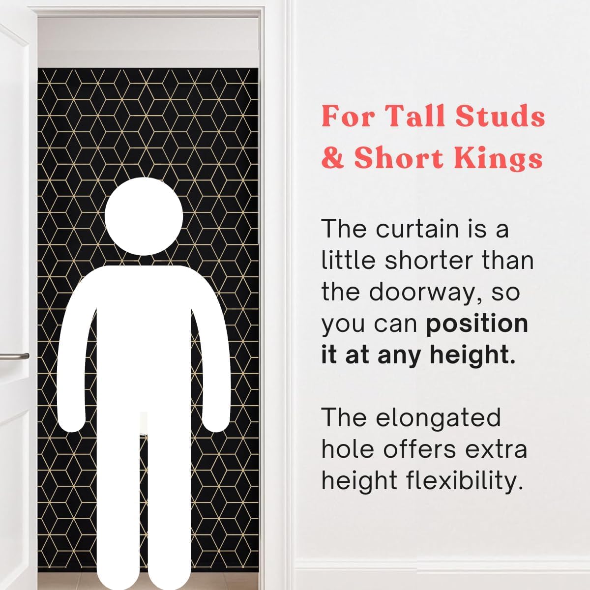 Portable Glory Hole Wall Kit Luxury Curtain Design & Carry CASE-Adjustable Tension Rod Mount for Doorways-Easy Setup in 1 Minute