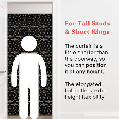 Portable Glory Hole Wall Kit Luxury Curtain Design & Carry CASE-Adjustable Tension Rod Mount for Doorways-Easy Setup in 1 Minute