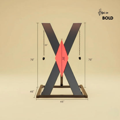 X-Position (Home in Bold)-St Andrews Cross Adult Furniture Furniture for Roleplay-Heavy-Duty Adjustable X Cross
