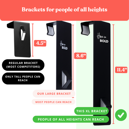 Extra Large Lock Box Door Mount Bracket-Over The Door Mounted Lockbox Bracket-Over The Door Lockbox Hook