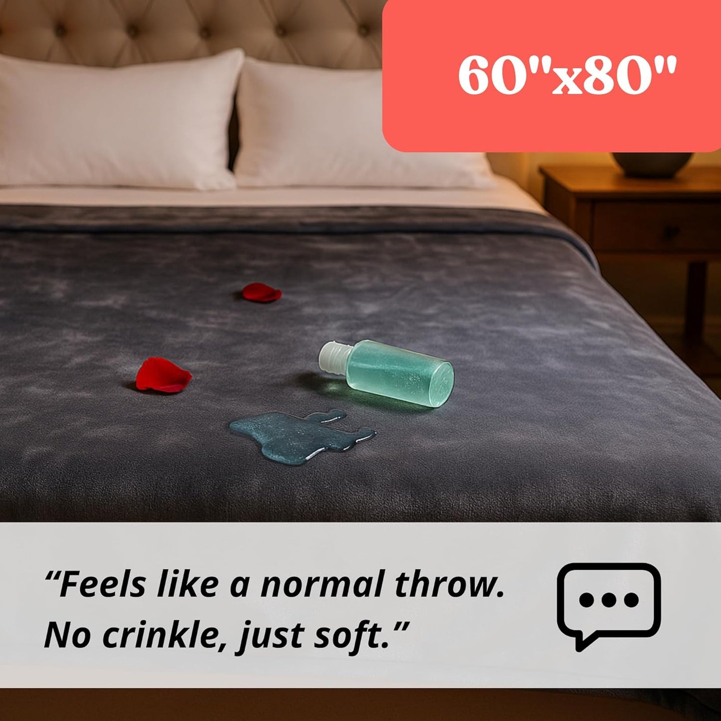 Sex Sheets Waterproof Queen Size 60"x 80”- Super Soft Sex Blanket to Protect Bed