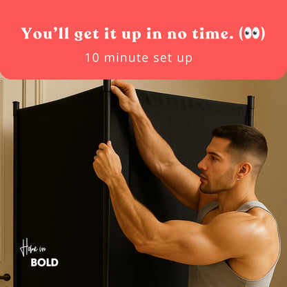 Freestanding Glory Hole Wall-Portable High-End Gloryhole Kit with Durable Metal Frame, Curtain or Box Setup