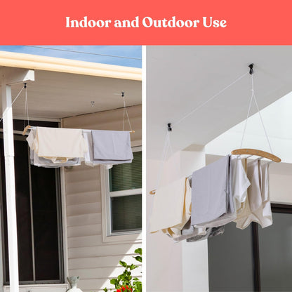 Ceiling Mounted Drying Racks for Laundry-Space-Saving Ceiling Clothes Drying Rack-Pulley Drying Rack