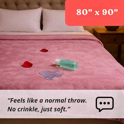 POUND PAD PINK - Sex Sheets Waterproof Queen L Sex Blanket to Protect Bed Washable (80x90” L) MyHomeinBold