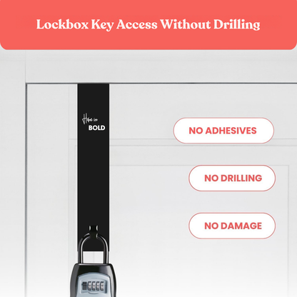 Extra Large Lock Box Door Mount Bracket-Over The Door Mounted Lockbox Bracket-Over The Door Lockbox Hook