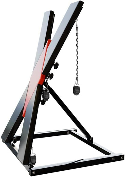 X-Position (Home in Bold)-St Andrews Cross Adult Furniture Furniture for Roleplay-Heavy-Duty Adjustable X Cross