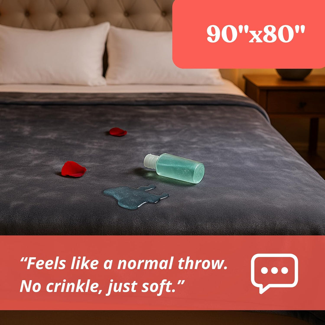 POUND PAD M size 60x80" - Sex Blanket & Squirt Pad to Protect Bed - Easy Washable Home in Bold