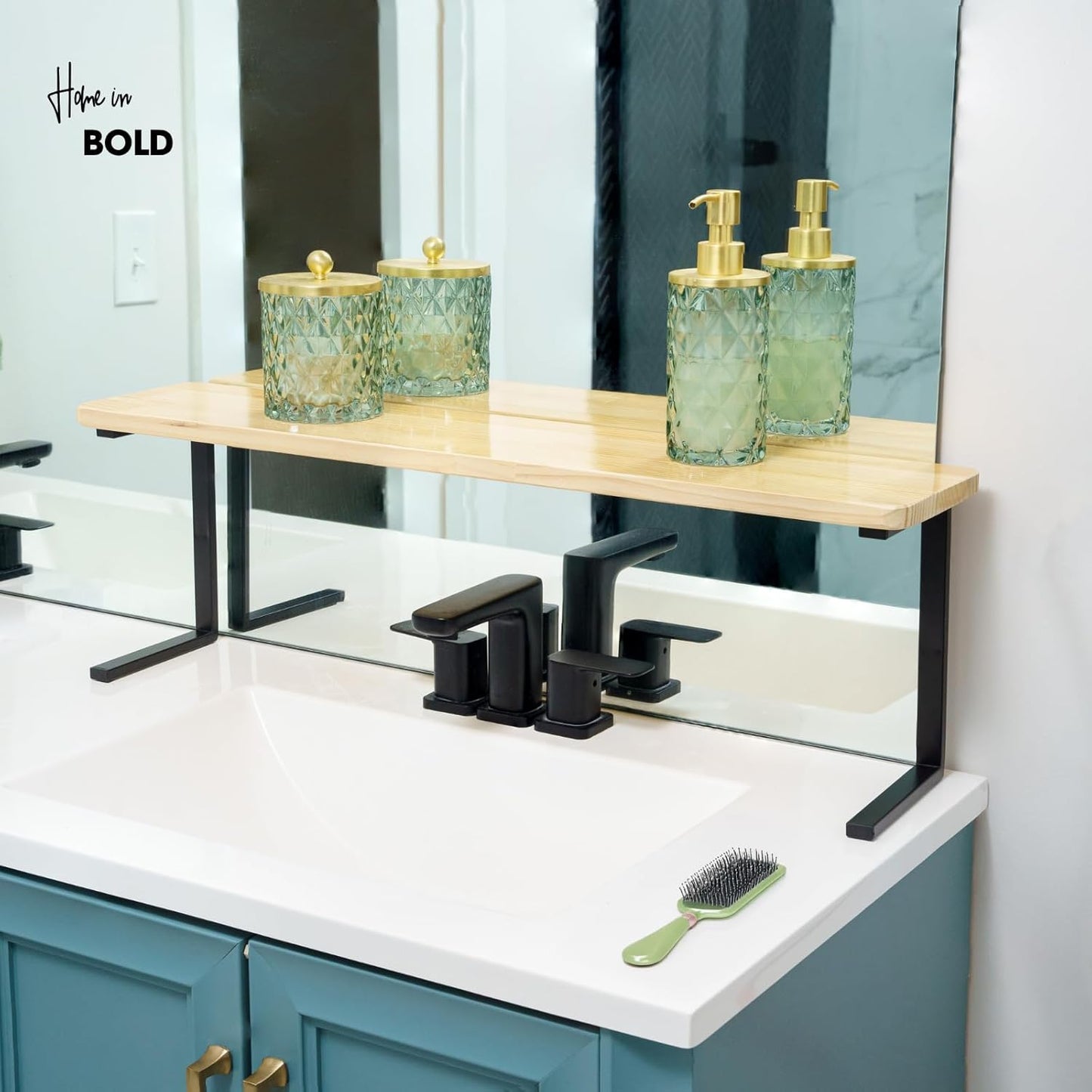 Over The Sink Shelf for Tall Faucet - Space-Saving Bathroom Over Faucet Kitchen Narrow Counter Over Sink Organizer, 30” L 6.25” W 9.25” H