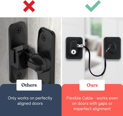 Sliding Barn Door Lock with Key Exterior - Contemporary Entrance Barn Door Key Lock