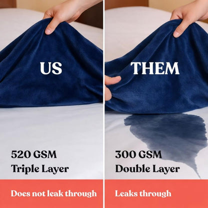 POUND PAD BLUE - Sex Sheets Waterproof Queen L Sex Blanket to Protect Bed Washable (80x90” L) MyHomeinBold