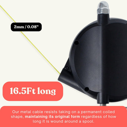 Heavy Duty Wall Mount Retractable Dog Tie out Cable for Small to Large Dogs-No Tangle Tie out Extends to 16.5 Ft