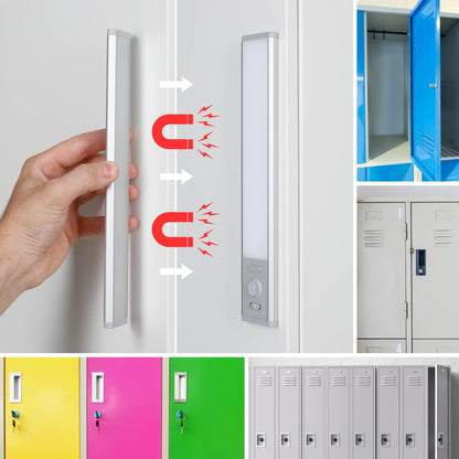 School Locker Light Magnetic, Rechargeable White Locker Lights for Girls, Wireless Motion Sensor Light Indoor