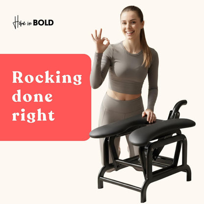 ROCKSTAR - Adult Rocking Chair - Get Cocky with a Dildo Chair Built for Rocking Chair Sex - Handle-Controlled Motion
