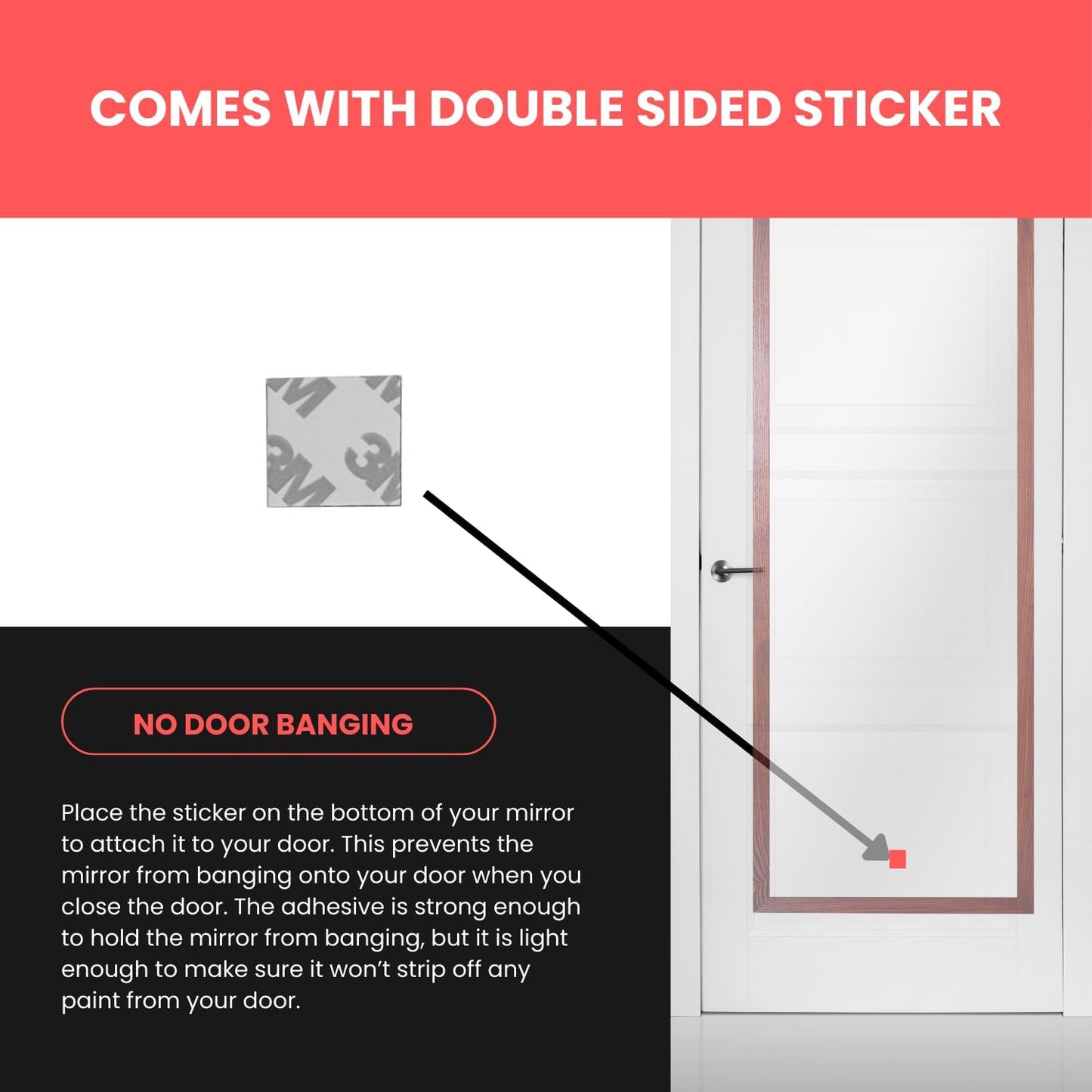 [Heavy Duty] 14.5" GOLD Over-The-Door Mirror Hanger Set (Extra Wide) with Any-Banging Adhesive + SUCTION cup pads and Inner Protective Padding