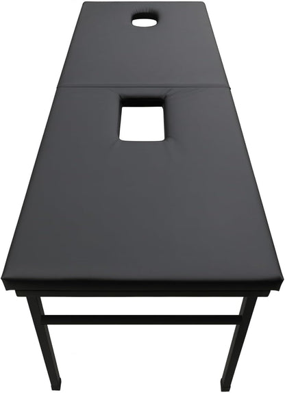 Milking Table with Big Glory Hole 'The Milker: Black'-Massage Table with Hole for Men-UNOBSTRUCTED Access-BDSM Sex Furniture for Men