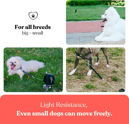 Heavy-Duty Retractable Dog Tie Out Cable-The Ultimate Dog Line for Outside