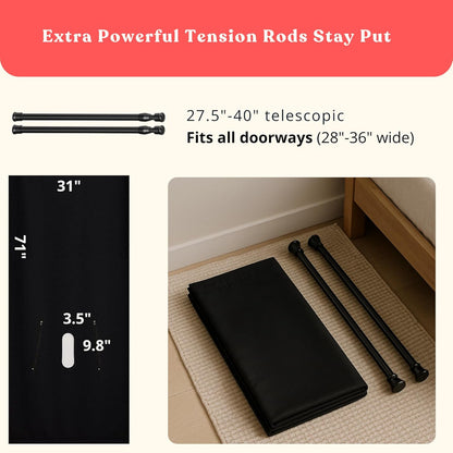 Portable Glory Hole Kit with Mask & Bag-Glory Hole to Go Door-Mount Booth Curtain with Dual Hand Slits-Glory Hands-ON