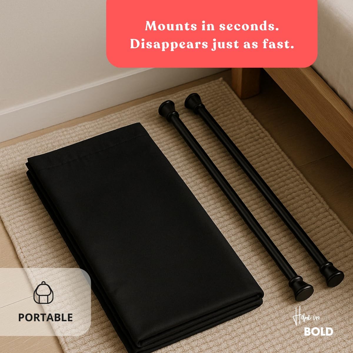 Glory Hole Wall-Gloryhole Kit Doorway- Portable Glory Hole Curtain Kit-Mounts in 1 Minute-Fits Most Doorways 28-32’’