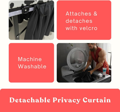 MILKER MOO EDITION - Cow-Print Milking Table with Glory Opening & Privacy Curtain MyHomeinBold