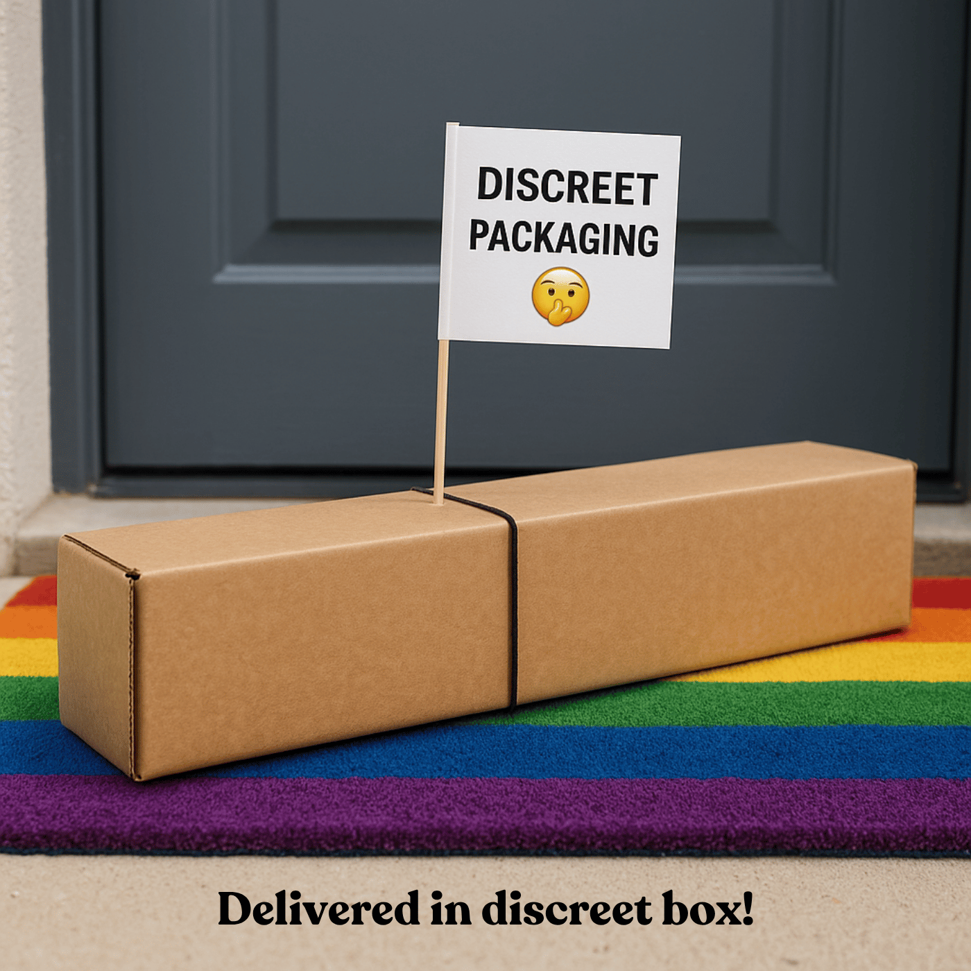 Sex table with leg stirrups ships in discreet plain box with no labels or logos