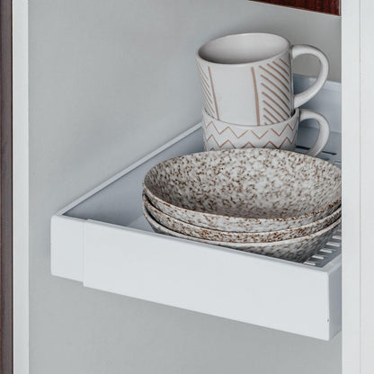 Pull Out Cabinet Organizers 17" Deep, 12"-17.5" Expandable Roll Out Slide Pantry Shelves, Adjustable Width